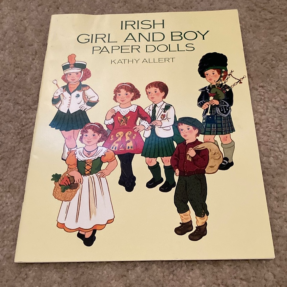 1990s Irish Girl and Boy Paper Dolls Book